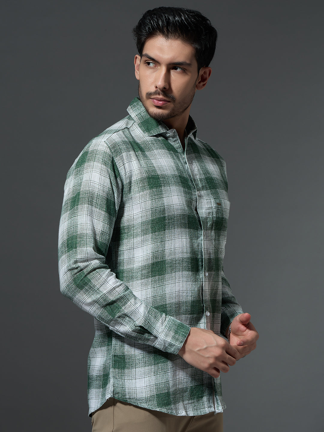 Green Check Flannel Shirt