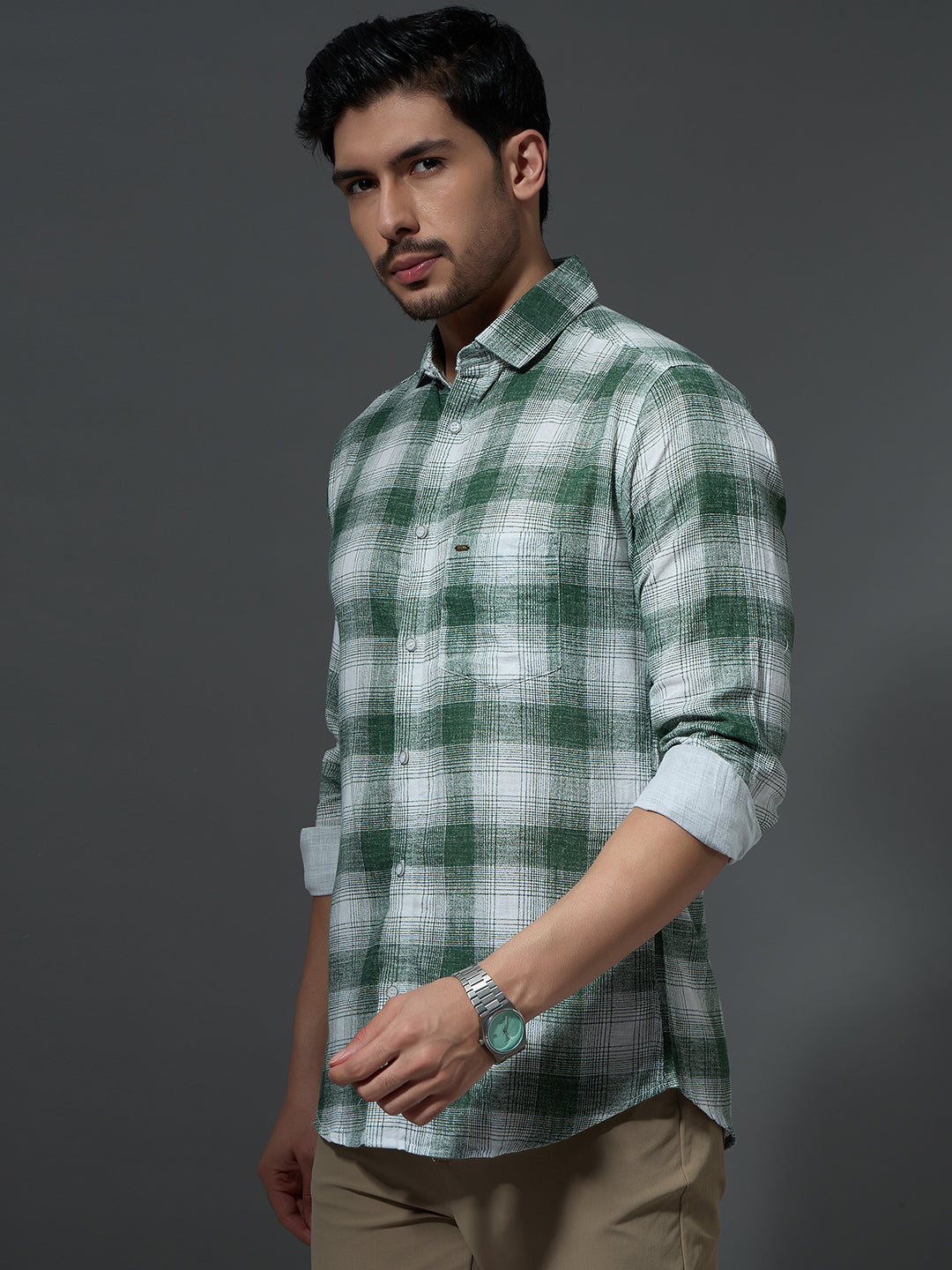 Green Check Flannel Shirt