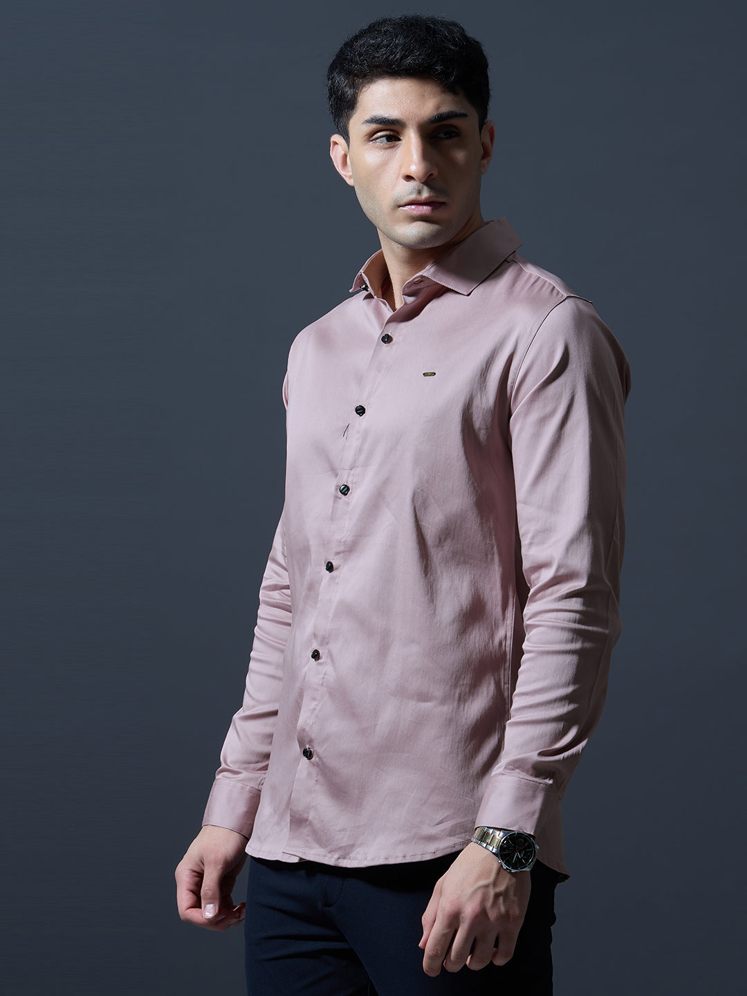 Dusty Pink Slim-Fit Shirt