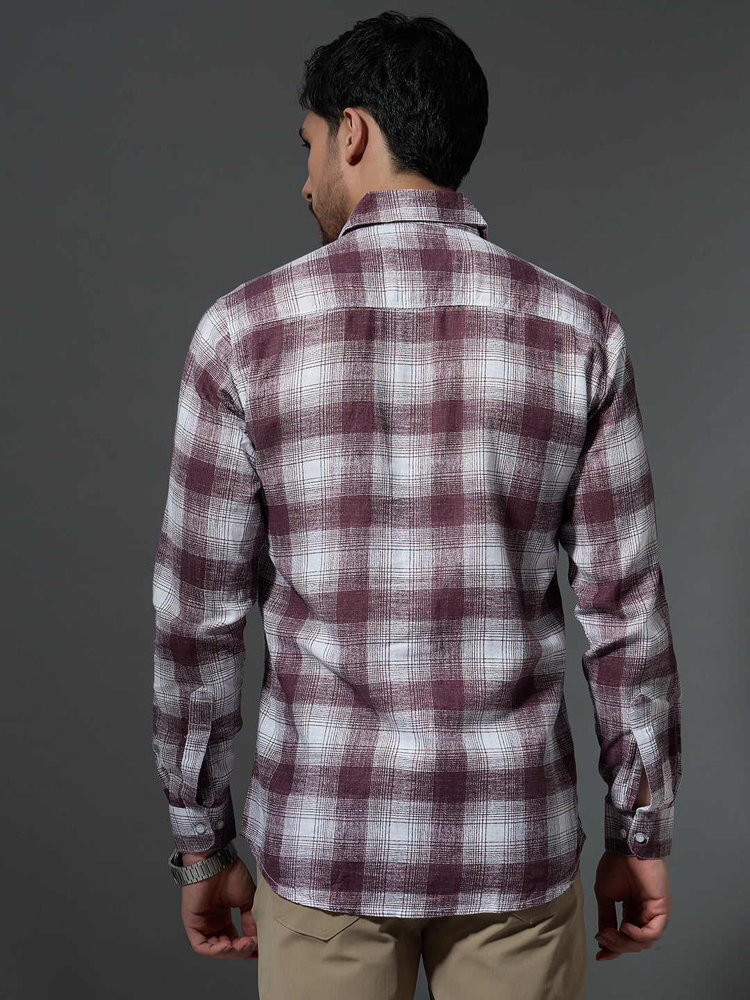 Maroon Check Flannel Shirt