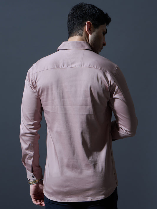 Dusty Pink Slim-Fit Shirt