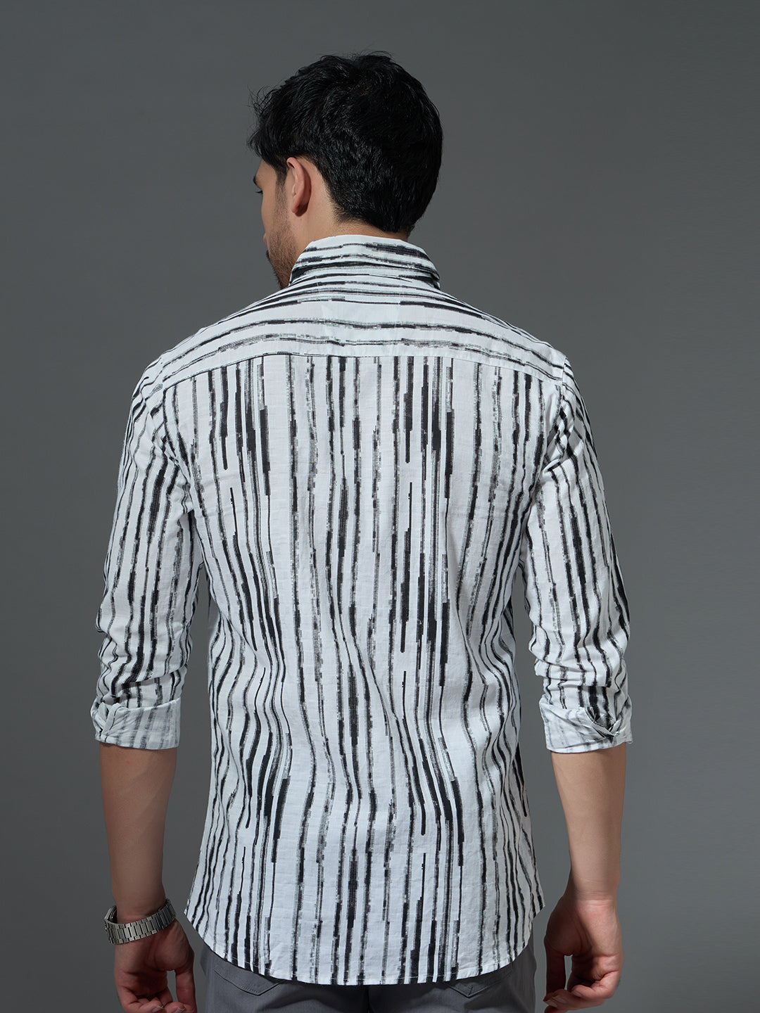 Artistic Black Stripe Casual Shirt