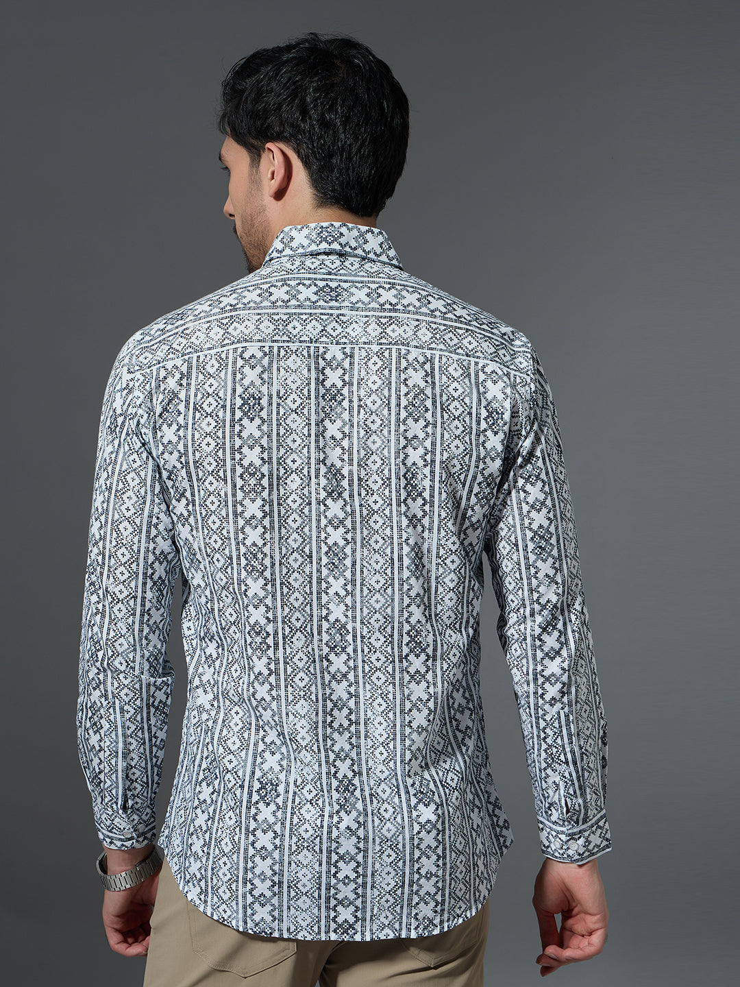 Men's Geometric Print Casual Shirt