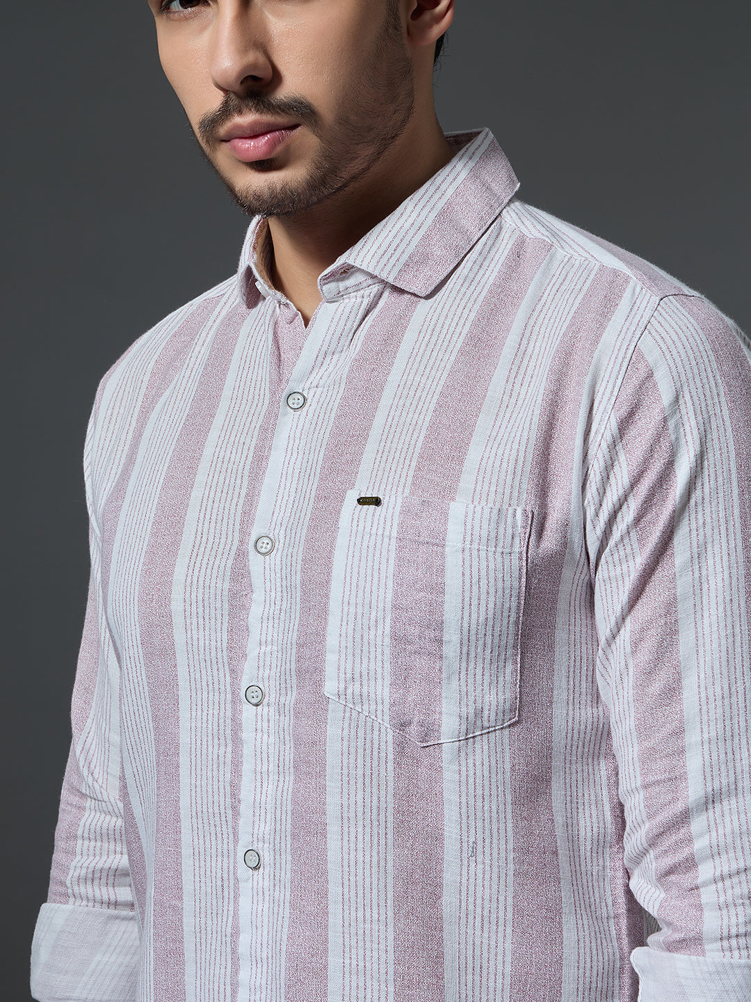 Textured Stripe Casual Shirt (Copy)