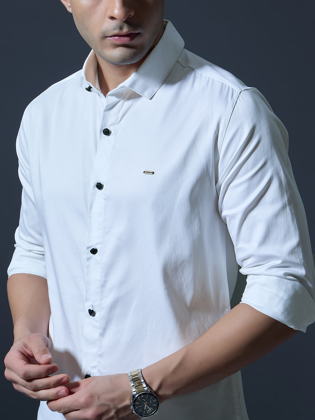 Classic White Button-Down Shirt