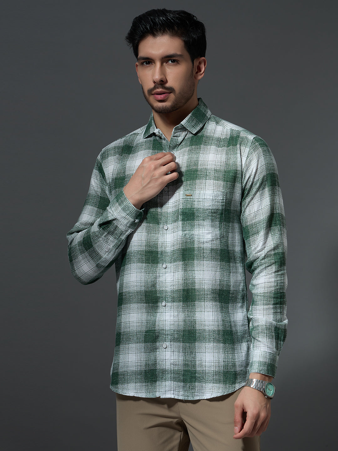 Green Check Flannel Shirt