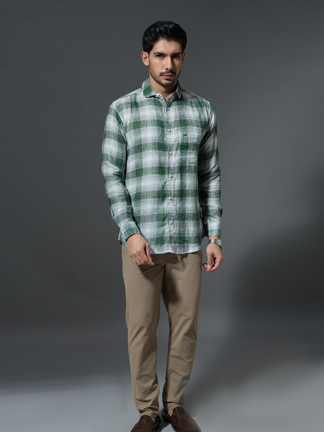 Green Check Flannel Shirt