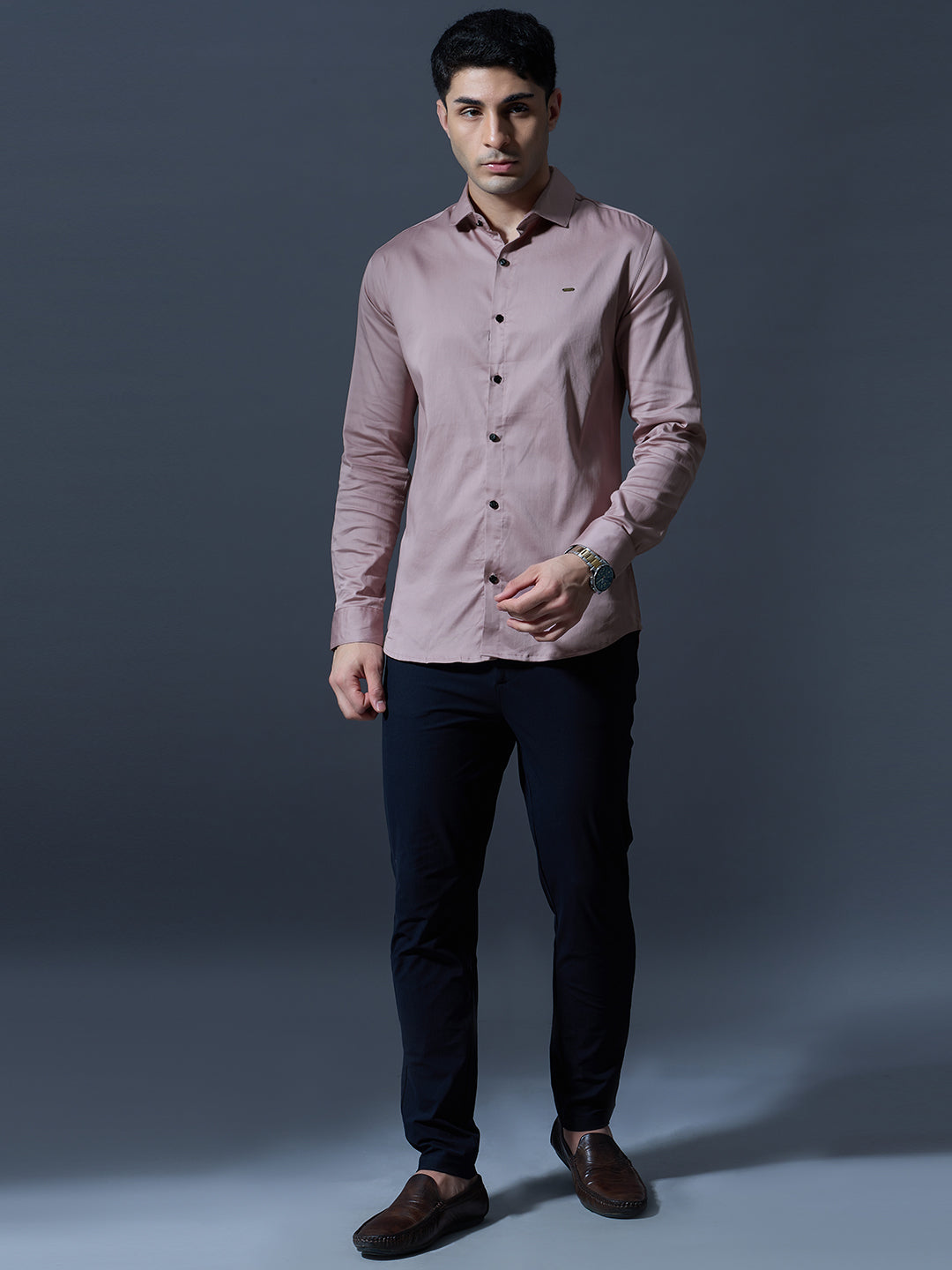 Dusty Pink Slim-Fit Shirt