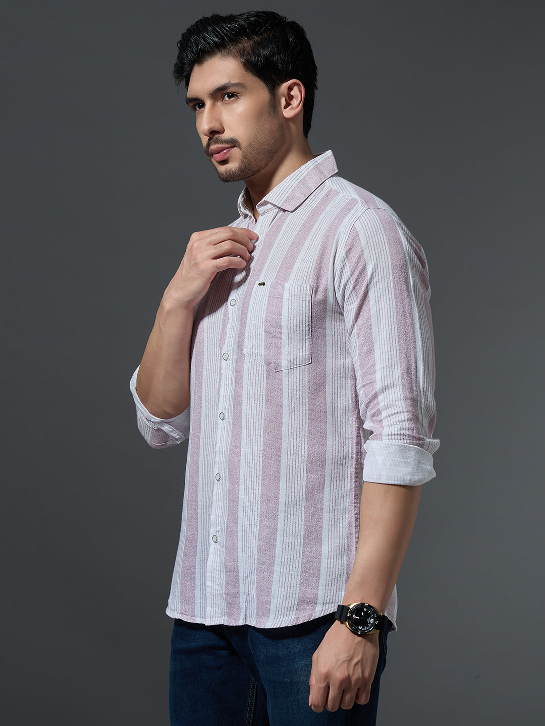Textured Stripe Casual Shirt (Copy)