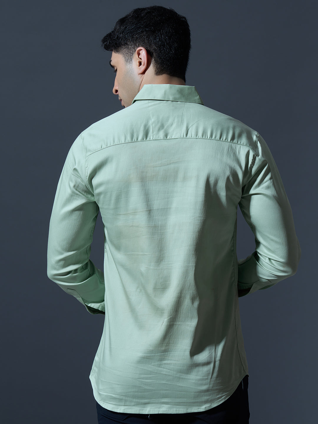 Mint Green Slim-Fit Shirt