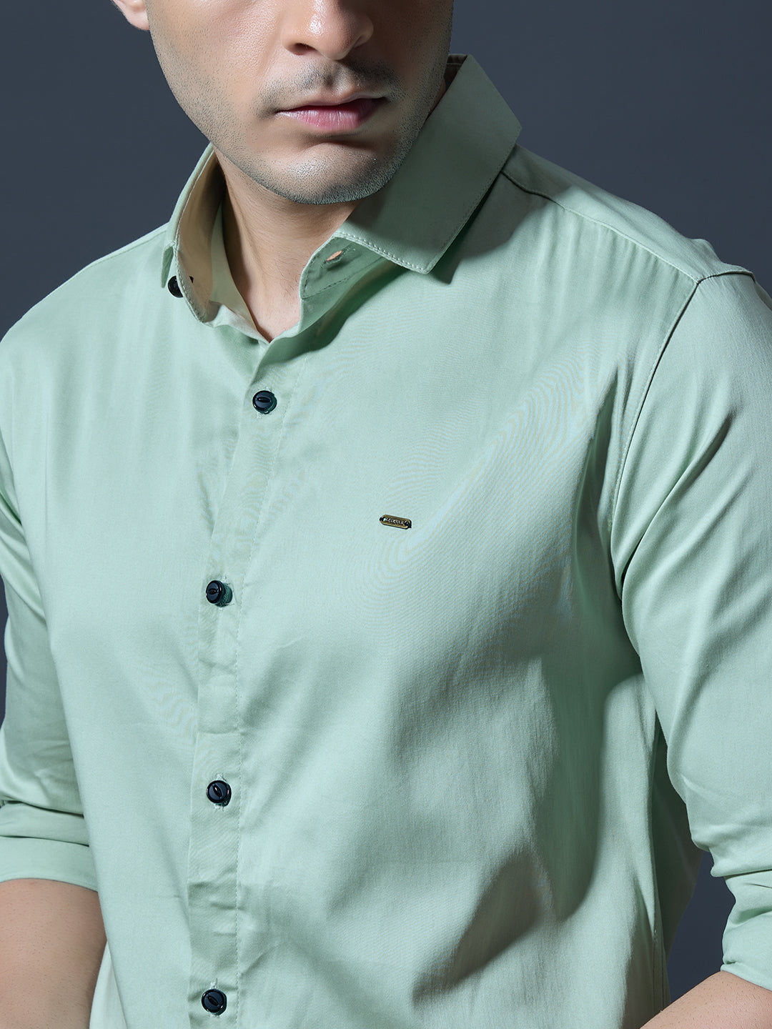 Mint Green Slim-Fit Shirt
