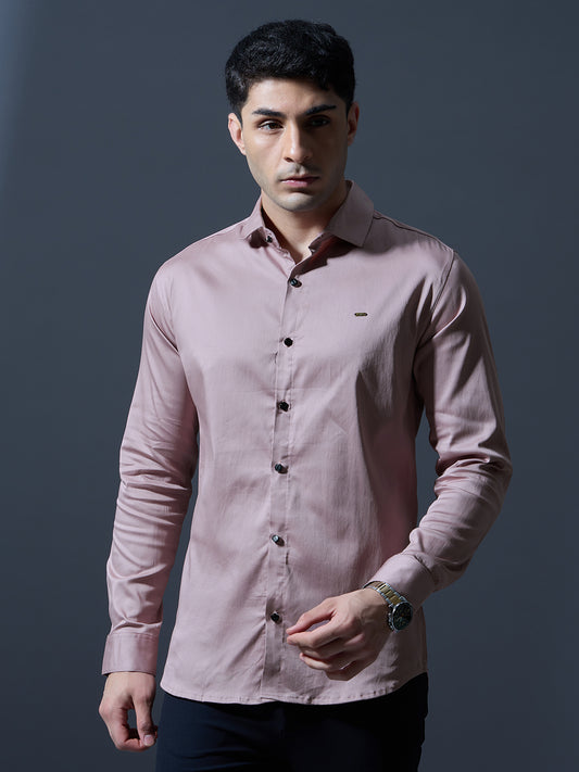 Dusty Pink Slim-Fit Shirt