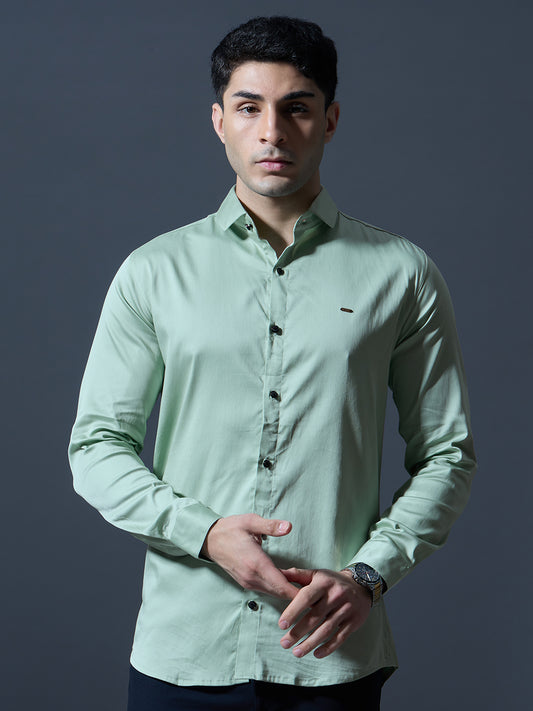 Mint Green Slim-Fit Shirt