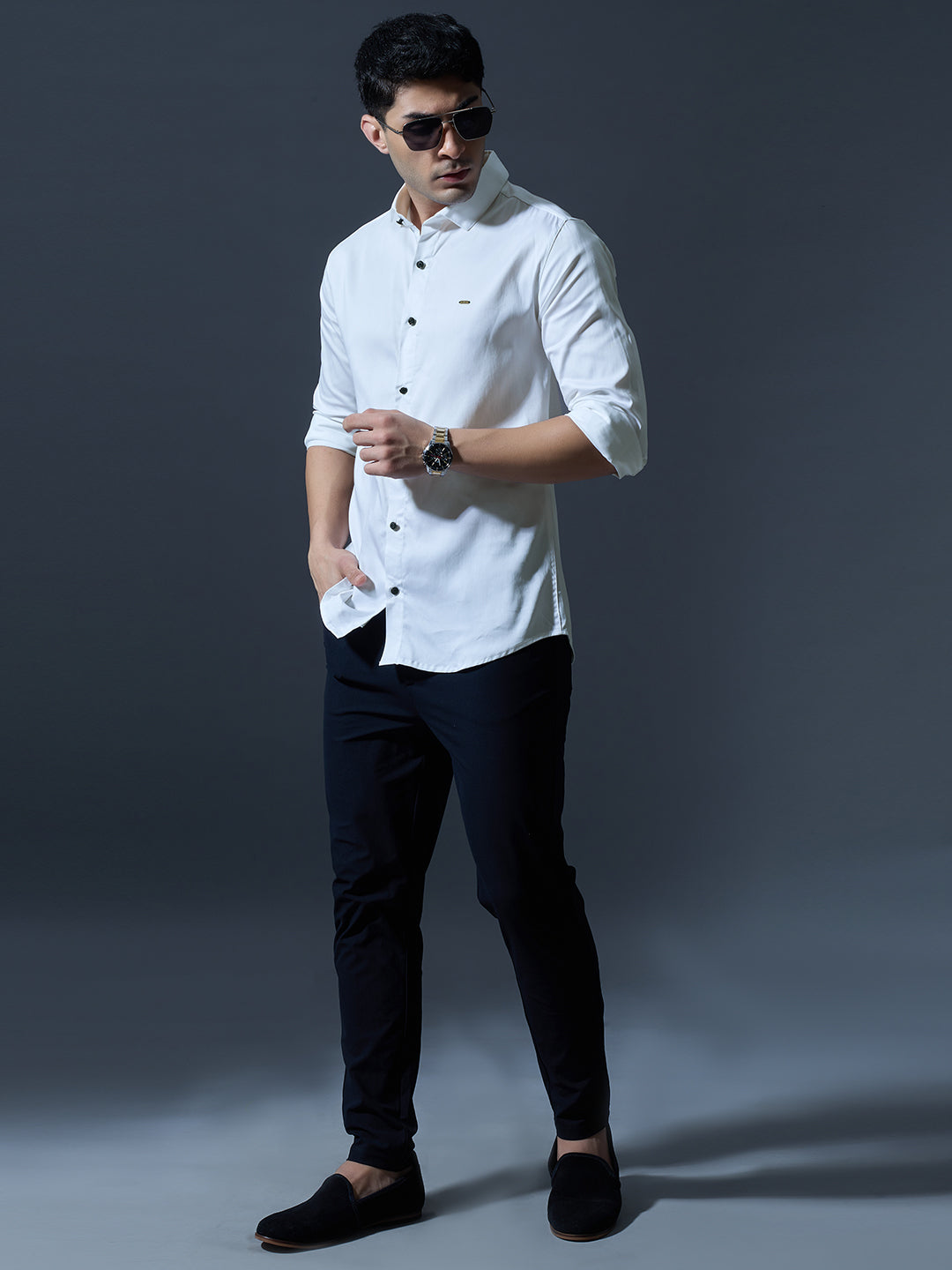 Classic White Button-Down Shirt